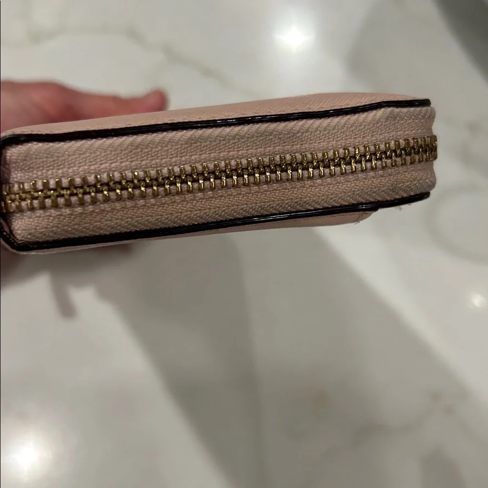Kate Spade‎ Neda Newbury Lane Saffiano Leather Zip Around Wallet Dusty Pink